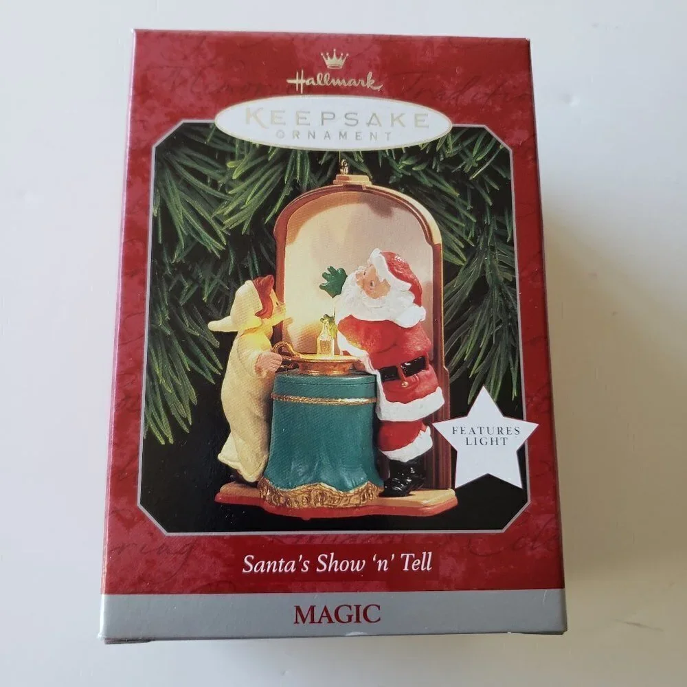 NWT - 1998 Santa's Show and Tell, Magic - Hallmark Magic Ornament